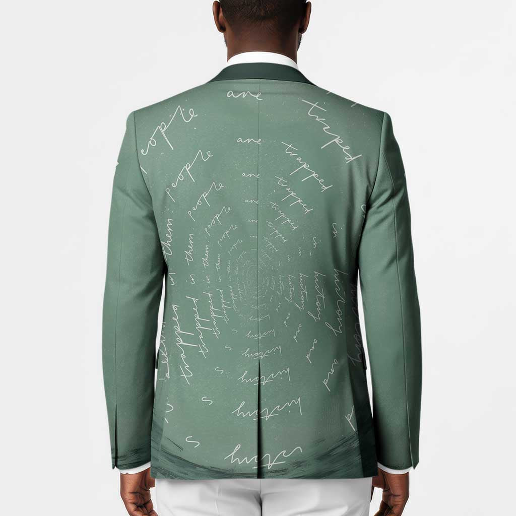 James Baldwin Blazer Green Handwritten Script Design Smiling Portrait Civil Rights and Literature - African Pride