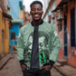James Baldwin Bomber Jacket Green Handwritten Script Design Smiling Portrait Civil Rights and Literature - African Pride