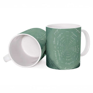 James Baldwin Ceramic Mug Green Handwritten Script Design Smiling Portrait Civil Rights and Literature - African Pride