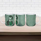 James Baldwin Ceramic Mug Green Handwritten Script Design Smiling Portrait Civil Rights and Literature - African Pride