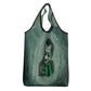 James Baldwin Grocery Bag Green Handwritten Script Design Smiling Portrait Civil Rights and Literature - African Pride
