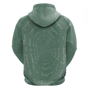 James Baldwin Hoodie Green Handwritten Script Design Smiling Portrait Civil Rights and Literature - African Pride