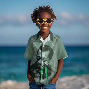 James Baldwin Kid Hawaiian Shirt Green Handwritten Script Design Smiling Portrait Civil Rights and Literature TS04