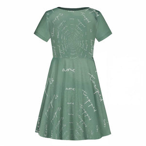 James Baldwin Kid Short Sleeve Dress Green Handwritten Script Design Smiling Portrait Civil Rights and Literature TS04