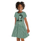 James Baldwin Kid Short Sleeve Dress Green Handwritten Script Design Smiling Portrait Civil Rights and Literature TS04