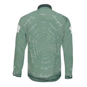 James Baldwin Long Sleeve Button Shirt Green Handwritten Script Design Smiling Portrait Civil Rights and Literature - African Pride