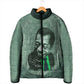James Baldwin Padded Jacket Green Handwritten Script Design Smiling Portrait Civil Rights and Literature - African Pride