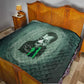 James Baldwin Quilt Green Handwritten Script Design Smiling Portrait Civil Rights and Literature - African Pride