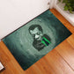 James Baldwin Rubber Doormat Green Handwritten Script Design Smiling Portrait Civil Rights and Literature - African Pride