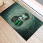 James Baldwin Rubber Doormat Green Handwritten Script Design Smiling Portrait Civil Rights and Literature - African Pride