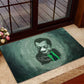 James Baldwin Rubber Doormat Green Handwritten Script Design Smiling Portrait Civil Rights and Literature - African Pride