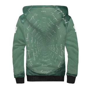 James Baldwin Sherpa Hoodie Green Handwritten Script Design Smiling Portrait Civil Rights and Literature - African Pride