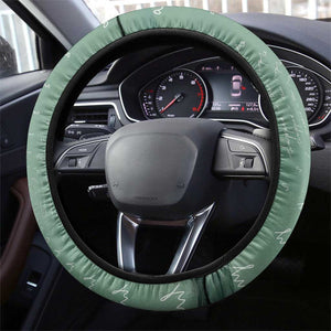 James Baldwin Steering Wheel Cover Green Handwritten Script Design Smiling Portrait Civil Rights and Literature - African Pride