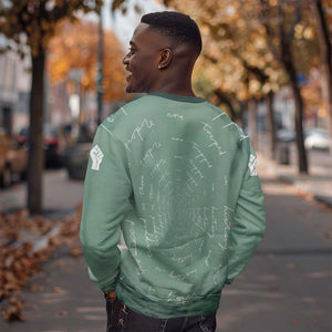 James Baldwin Sweatshirt Green Handwritten Script Design Smiling Portrait Civil Rights and Literature - African Pride