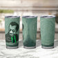 James Baldwin Tumbler Cup Green Handwritten Script Design Smiling Portrait Civil Rights and Literature - African Pride