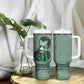 James Baldwin Tumbler With Handle Green Handwritten Script Design Smiling Portrait Civil Rights and Literature - African Pride