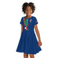 African Fish Eagle Namibia Kid Short Sleeve Dress Gemsbok Supporters Style