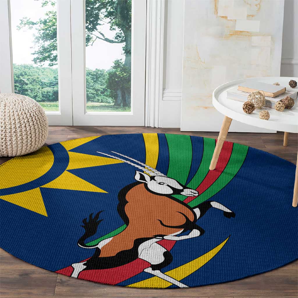 African Fish Eagle Namibia Round Carpet Gemsbok Supporters Style