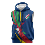 African Fish Eagle Namibia Sleeveless Zip Hoodie Gemsbok Supporters Style - African Pride