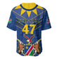Namibia Yellow Sun Baseball Jersey Sporty Style with Traditional Patterns