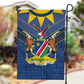 Namibia Yellow Sun Garden Flag Sporty Style with Traditional Patterns