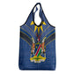 Namibia Yellow Sun Grocery Bag Sporty Style with Traditional Patterns