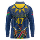 Namibia Yellow Sun Long Sleeve Polo Shirt Sporty Style with Traditional Patterns