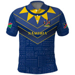 Namibia Yellow Sun Polo Shirt Sporty Style with Traditional Patterns