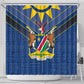 Namibia Yellow Sun Shower Curtain Sporty Style with Traditional Patterns