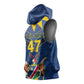 Namibia Yellow Sun Sleeveless Hoodie Sporty Style with Traditional Patterns - African Pride
