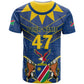 Namibia Yellow Sun T shirt Sporty Style with Traditional Patterns