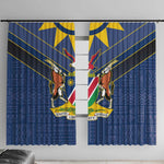 Namibia Yellow Sun Window Curtain Sporty Style with Traditional Patterns