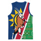 Namibia Gemsbok Basketball Jersey Flag Design with African Patterns TS04