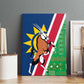 Namibia Gemsbok Canvas Wall Art Flag Design with African Patterns
