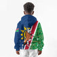 Namibia Gemsbok Kid Hoodie Flag Design with African Patterns