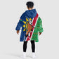 Namibia Gemsbok Kid Wearable Blanket Hoodie Flag Design with African Patterns