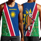 Namibia Gemsbok Men Tank Top Flag Design with African Patterns