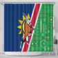 Namibia Gemsbok Shower Curtain Flag Design with African Patterns