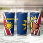 Namibia Gemsbok Tumbler Cup Flag Design with African Patterns
