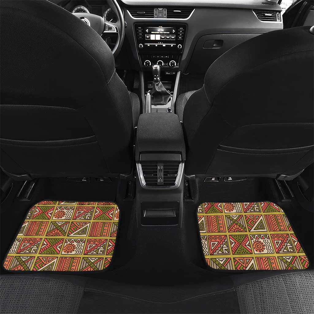 Afro Namibia Map Car Mats National Emblem and Cultural Motif Design