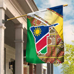 Afro Namibia Map Garden Flag National Emblem and Cultural Motif Design