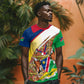 Afro Namibia Map T shirt National Emblem and Cultural Motif Design