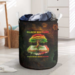 Black History Tree of Knowledge Laundry Basket Pan-African Afrocentric Drip Art Illustration