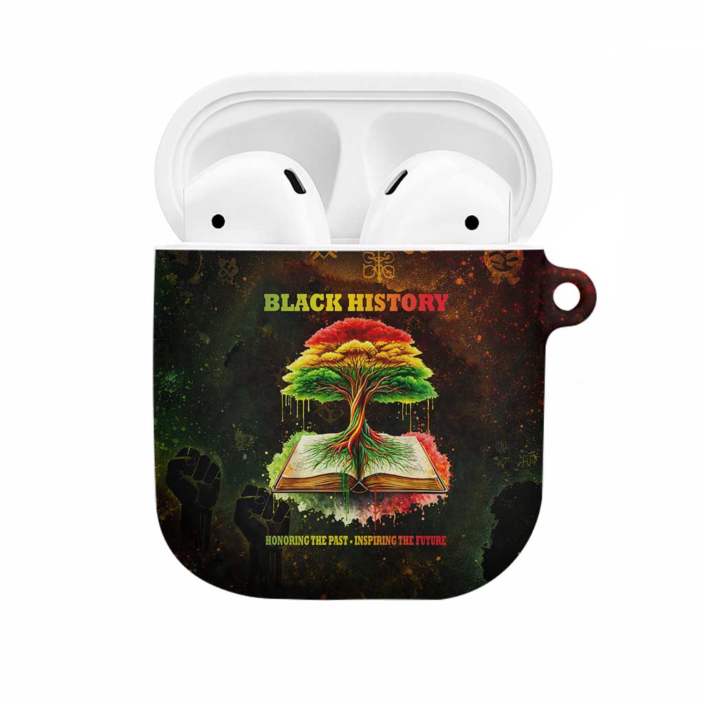 Black History Tree of Knowledge AirPods Case Pan-African Afrocentric Drip Art Illustration
