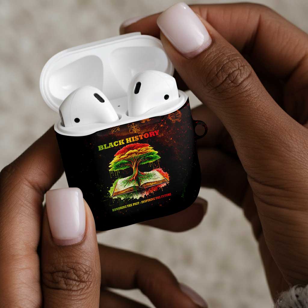 Black History Tree of Knowledge AirPods Case Pan-African Afrocentric Drip Art Illustration