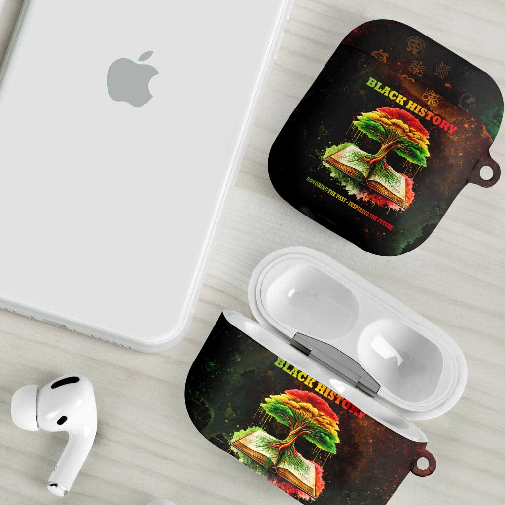 Black History Tree of Knowledge AirPods Case Pan-African Afrocentric Drip Art Illustration