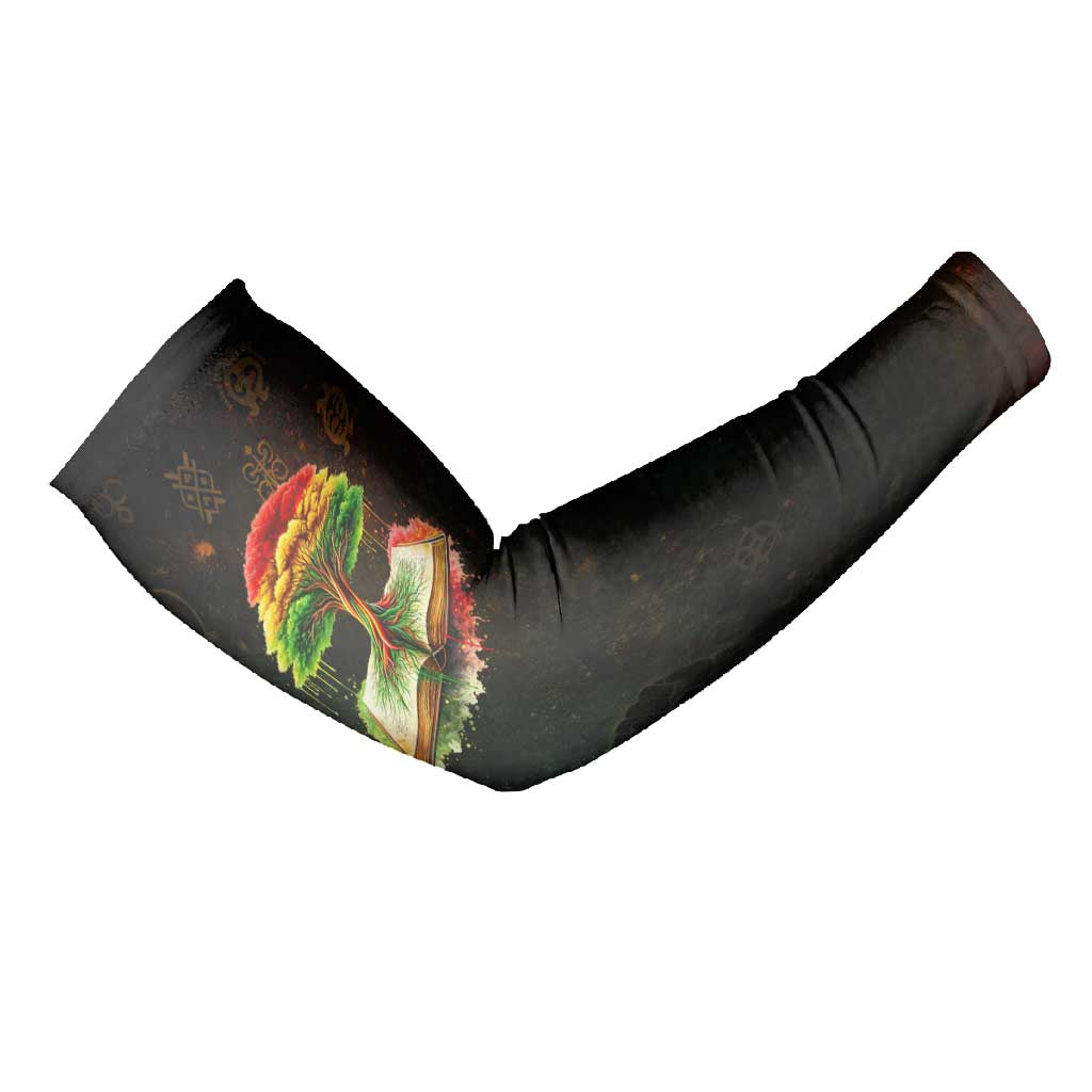 Black History Tree of Knowledge Arm Sleeves Pan-African Afrocentric Drip Art Illustration