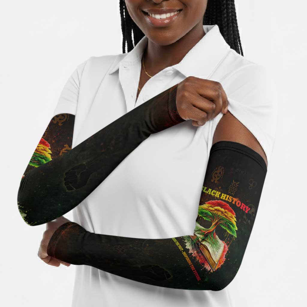 Black History Tree of Knowledge Arm Sleeves Pan-African Afrocentric Drip Art Illustration
