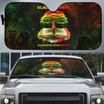 Black History Tree of Knowledge Auto Sun Shade Pan-African Afrocentric Drip Art Illustration