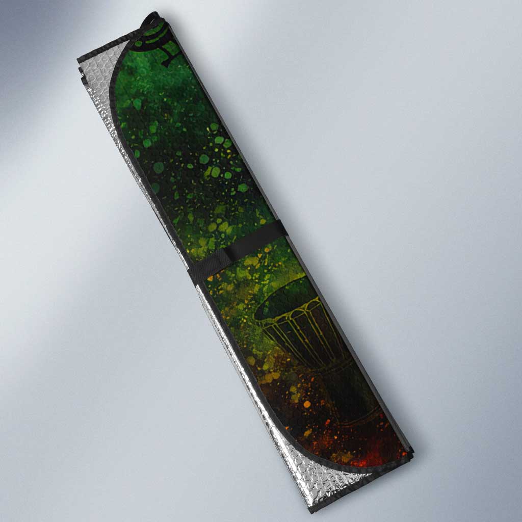 Black History Tree of Knowledge Auto Sun Shade Pan-African Afrocentric Drip Art Illustration